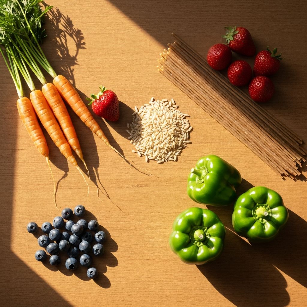 Balanced lifestyle with fresh produce